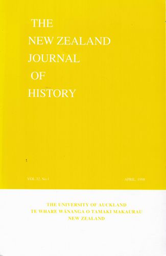 The New Zealand Journal of History Vol 32, No 1 April 1998 by Judith Binney and M. P. K. Sorrenson