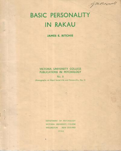 Basic Personality In Rakau by James E. Ritchie