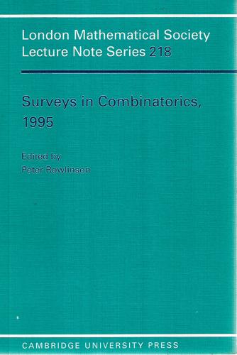 Surveys In Combinatorics, 1995 by Peter Rowlinson