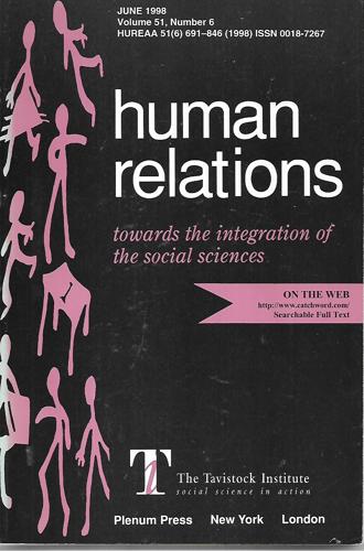 Human Relations June 1998, Volume 51, Number 6 by Ray Loveridge