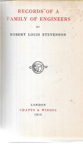 Records Of A Family Of Engineers by Robert Louis Stevenson