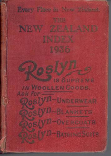 New Zealand Index - A Valuable Handbook For Every Place In New Zealand