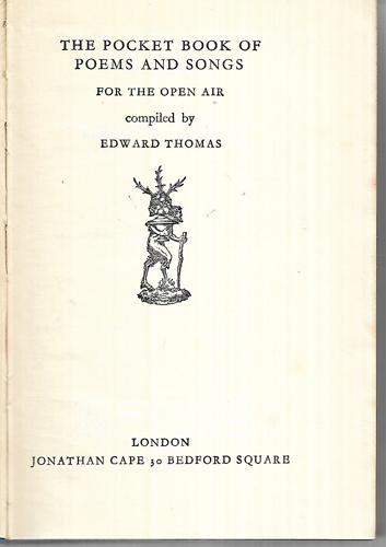 The Pocket Book Of Poems And Songs For The Open Air by PhilipEdward Thomas