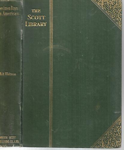 Specimen Days in America by Walt Whitman