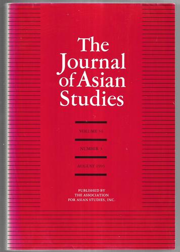 The Journal of Asian Studies : Volume 54, Number 3, August 1995 by The Association For Asian Studies, Inc